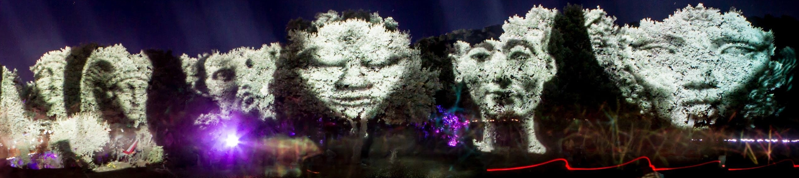 Lightened faces in the dark